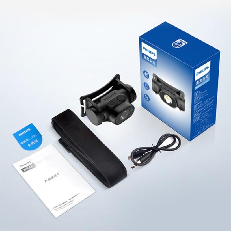 Ліхтар налобний Philips SFL1851 LED USB-C світлодіодний бризкозахист із сенсорним керуванням та акумулятором Чорний - фото 3 Ліхтар налобний Philips SFL1851 LED USB-C світлодіодний бризкозахист із сенсорним керуванням та акумулятором Чорний - фото 3