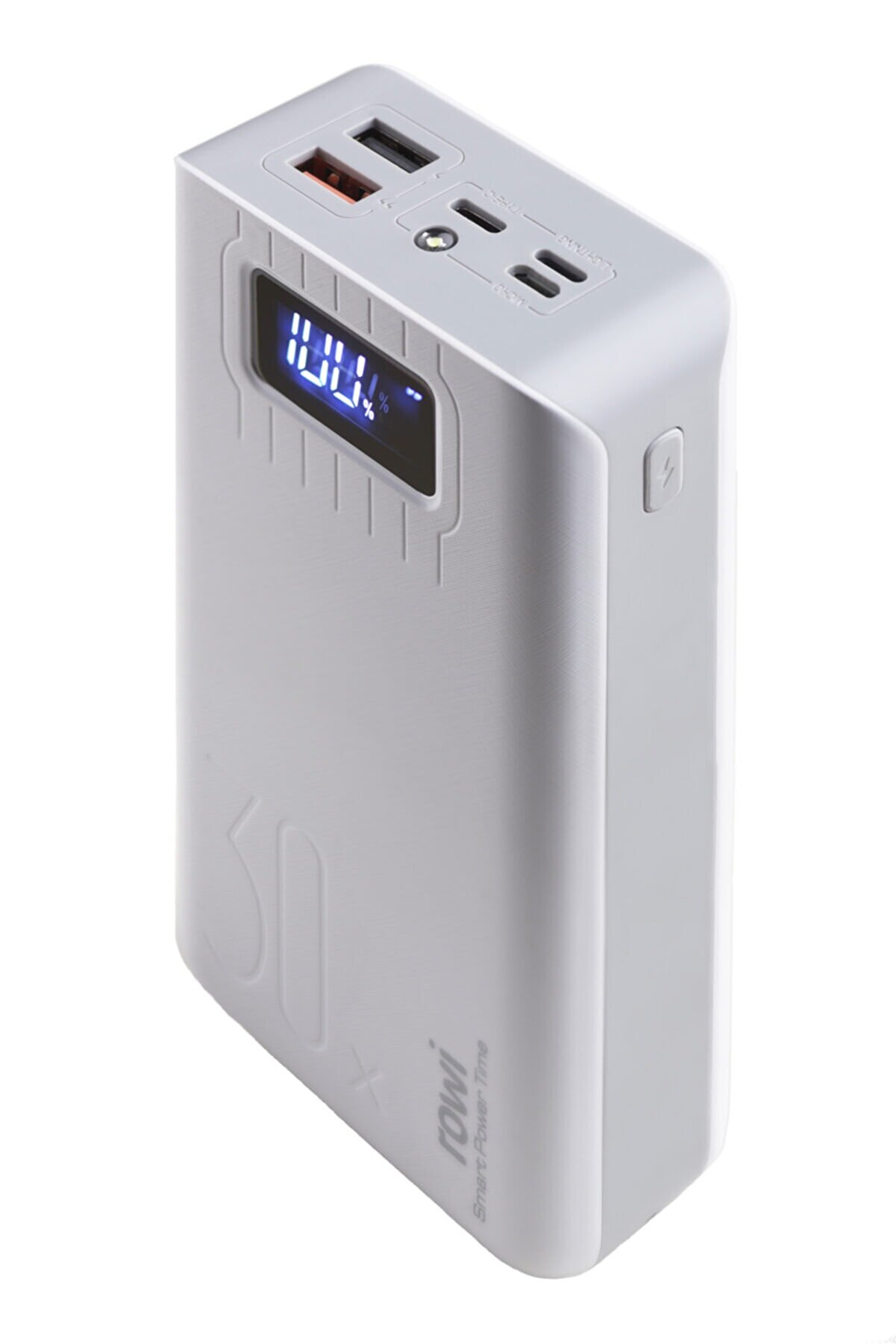 Павербанк Rowi RP77DT 30000 mAh с экраном и фонариком (55707720)