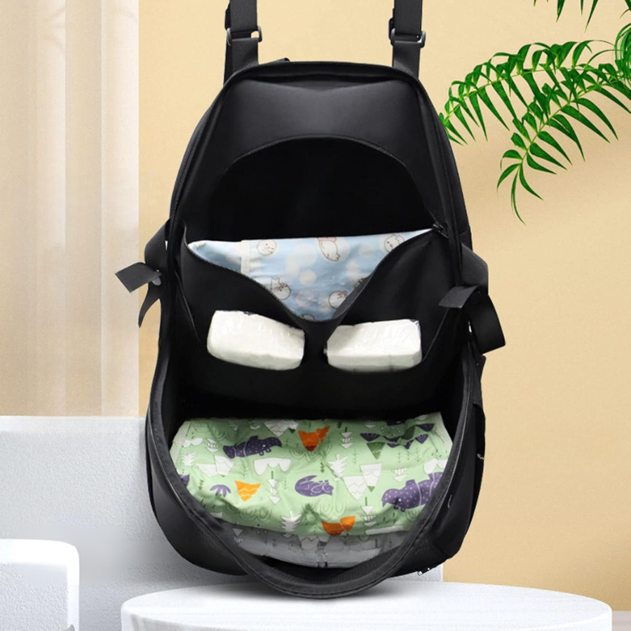 Рюкзак для прогулок с ребенком на коляску и чемодан для путешествий Черный (4130) - фото 9