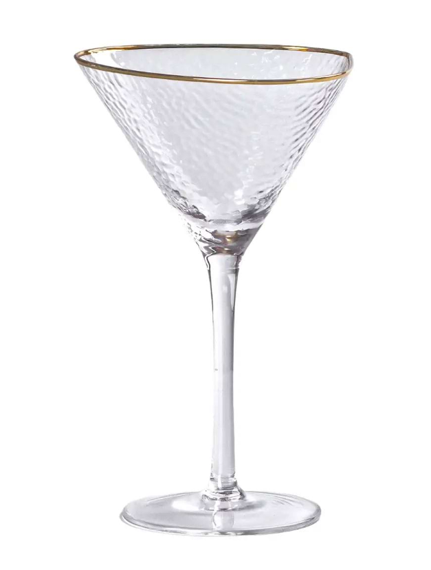 Набір келихів для мартіні Triangle 6 шт. по 200 мл Прозорий/Золотий - фото 2