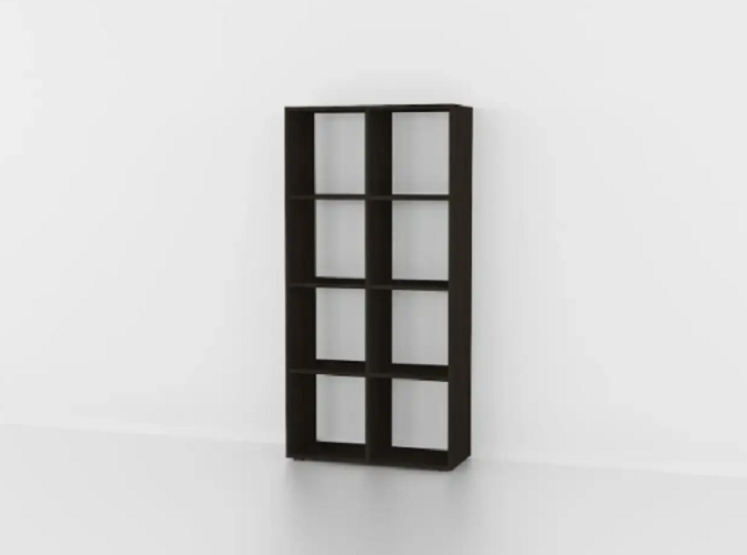 Стеллаж для книг и декора на 8 ячеек Венге темный (P10в) - фото 1 Стеллаж для книг и декора на 8 ячеек Венге темный (P10в) - фото 1