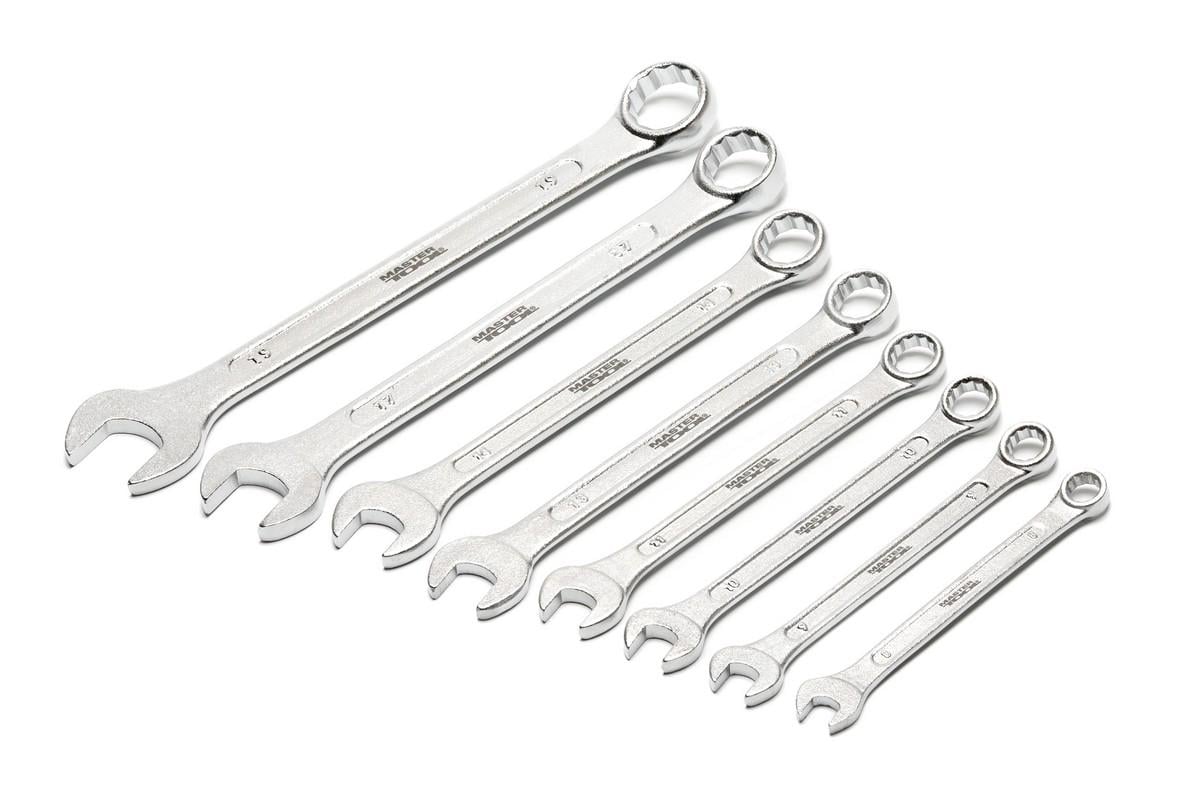 Ключі комбіновані MasterTool 8 шт. 8/9/10/11/13/14/17/19 мм (71-9108) Ключі комбіновані MasterTool 8 шт. 8/9/10/11/13/14/17/19 мм (71-9108)