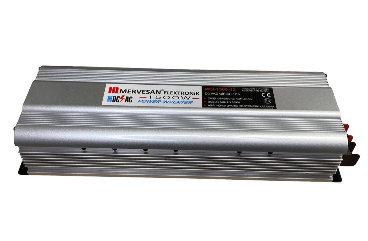 Преобразователь автомобильного тока Mervesan 1500 W 12-220 V (5746323624) - фото 1