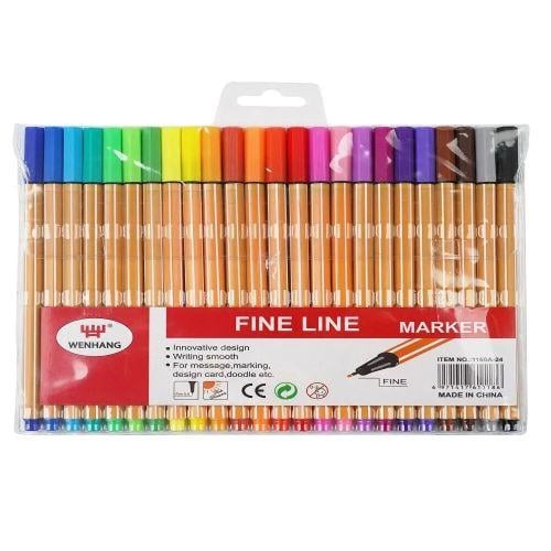 Ручки капиллярные Fine Line 24 цв. (WW00176ST)