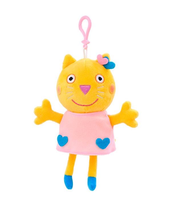 М'яка іграшка-брелок дитяча Свинка Пеппа Киця Кенді з карабіном 15 см (арт EPC9925M)