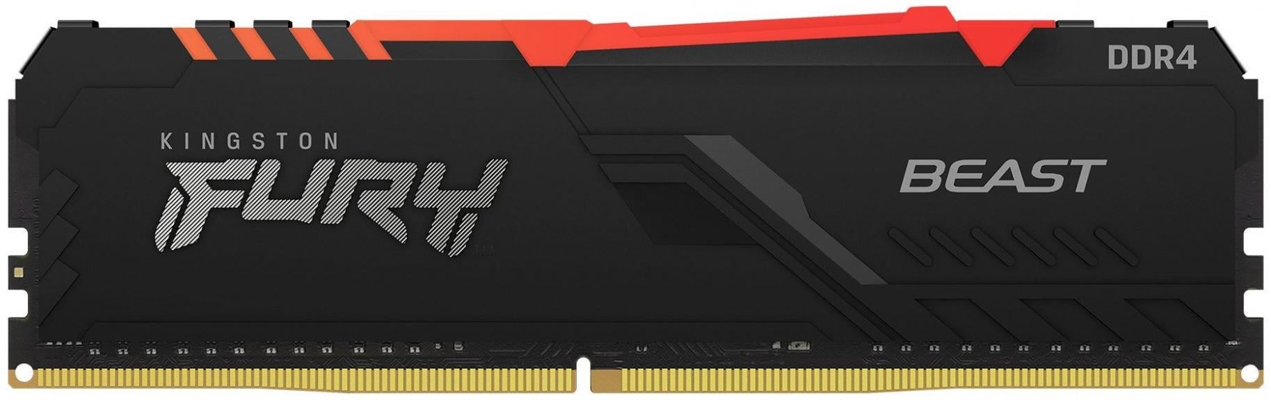 Оперативная память Kingston DDR4 3600 FURY Beast RGB 8 GB (KF436C17BBA/8)