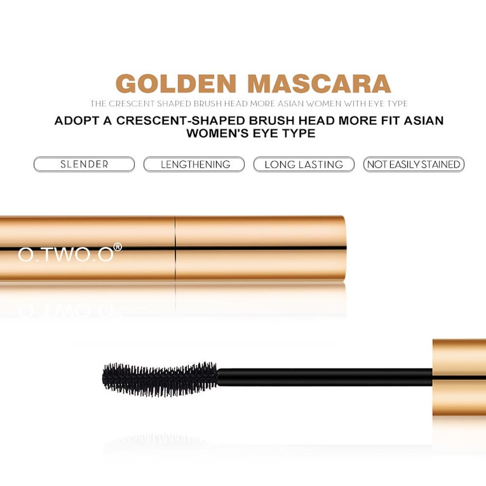 Туш для вій з ефектом подовження O.TWO.O Instant Oversize Volume Gold Mascara 10 г Чорний - фото 8