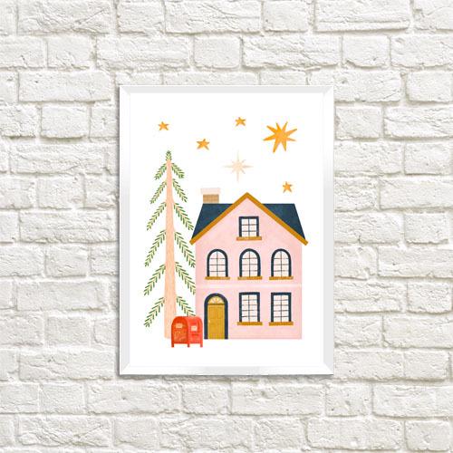 Постер в рамке Елка 30x42 см A3 (WMT3_23NG010_WH)
