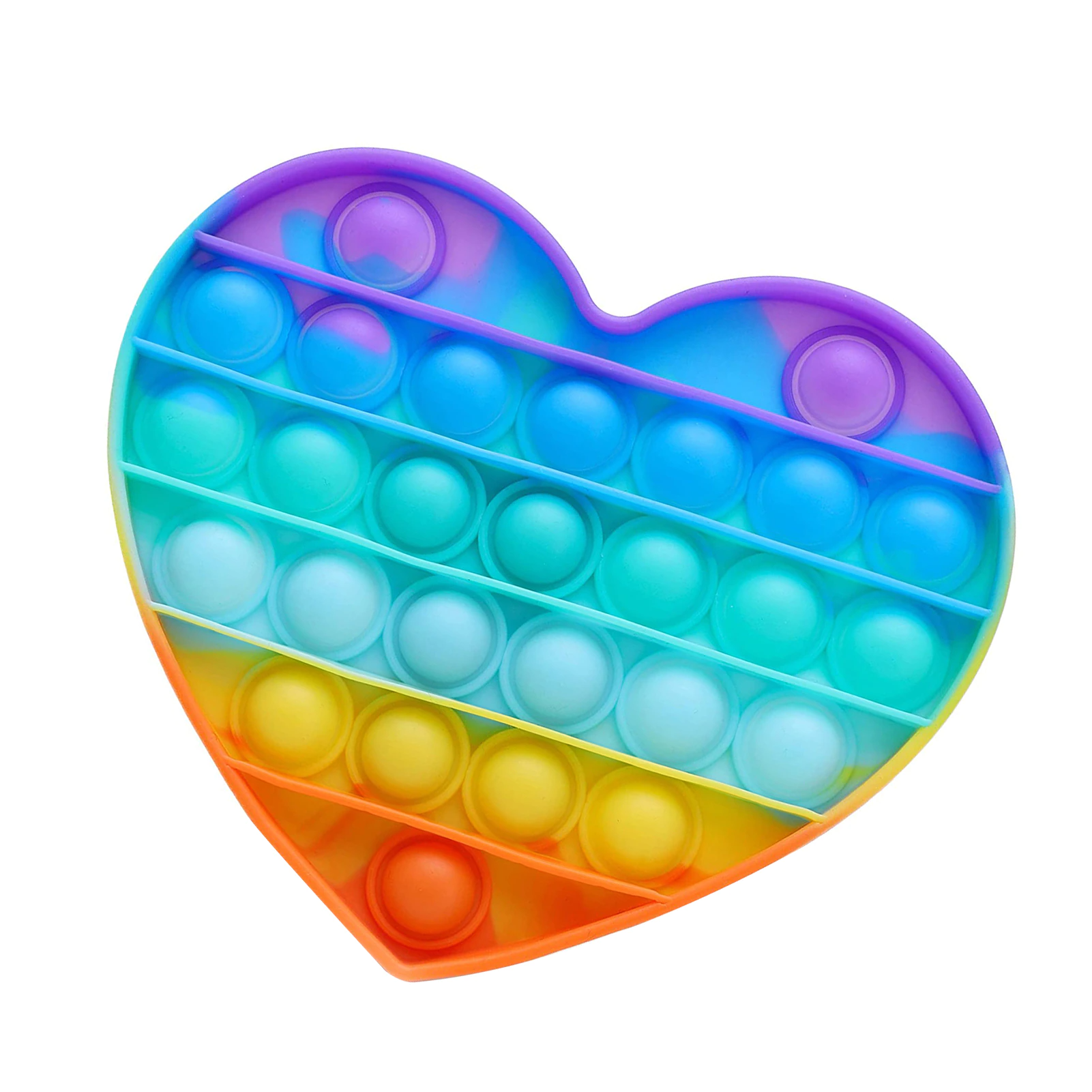 Іграшка антистрес Rainbow Pop It серце Різнокольорова