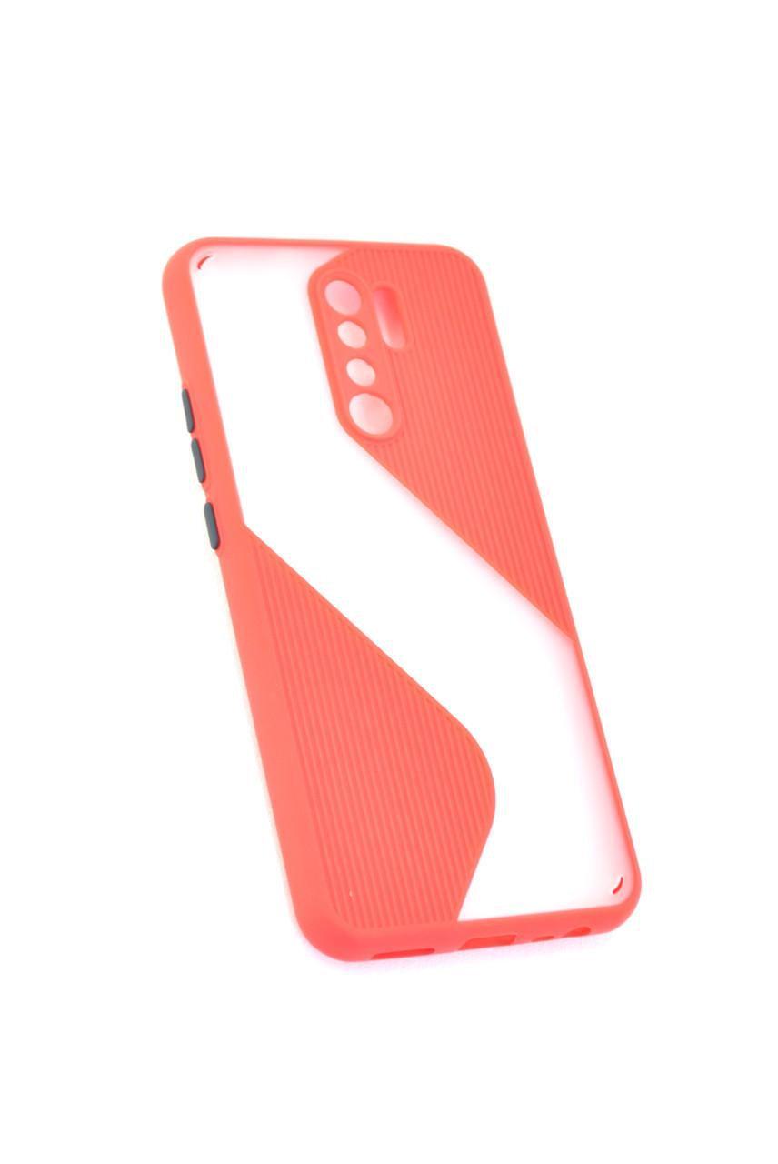 Чехол для телефона Xiaomi Redmi 9 Silicone Wave Red/black - фото 1