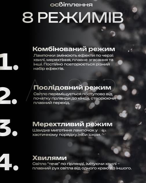 Гирлянда светодиодная Роса белая проволока на пульте 50 м 500 Led Белый (R33987-3) - фото 2 Гирлянда светодиодная Роса белая проволока на пульте 50 м 500 Led Белый (R33987-3) - фото 2