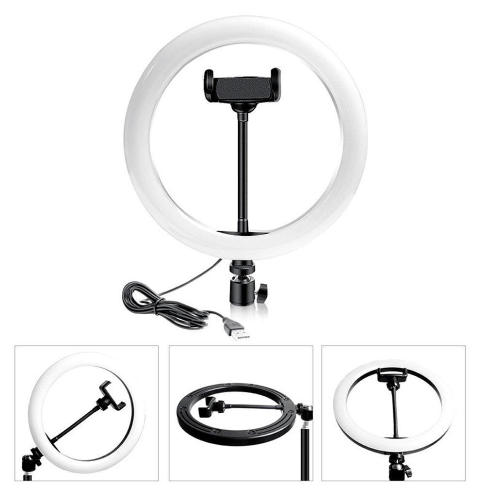 Кольцевая LED лампа MJ-26 RGB цветная на 15 Вт 26 см со штативом и держателем на USB - фото 8 Кольцевая LED лампа MJ-26 RGB цветная на 15 Вт 26 см со штативом и держателем на USB - фото 8