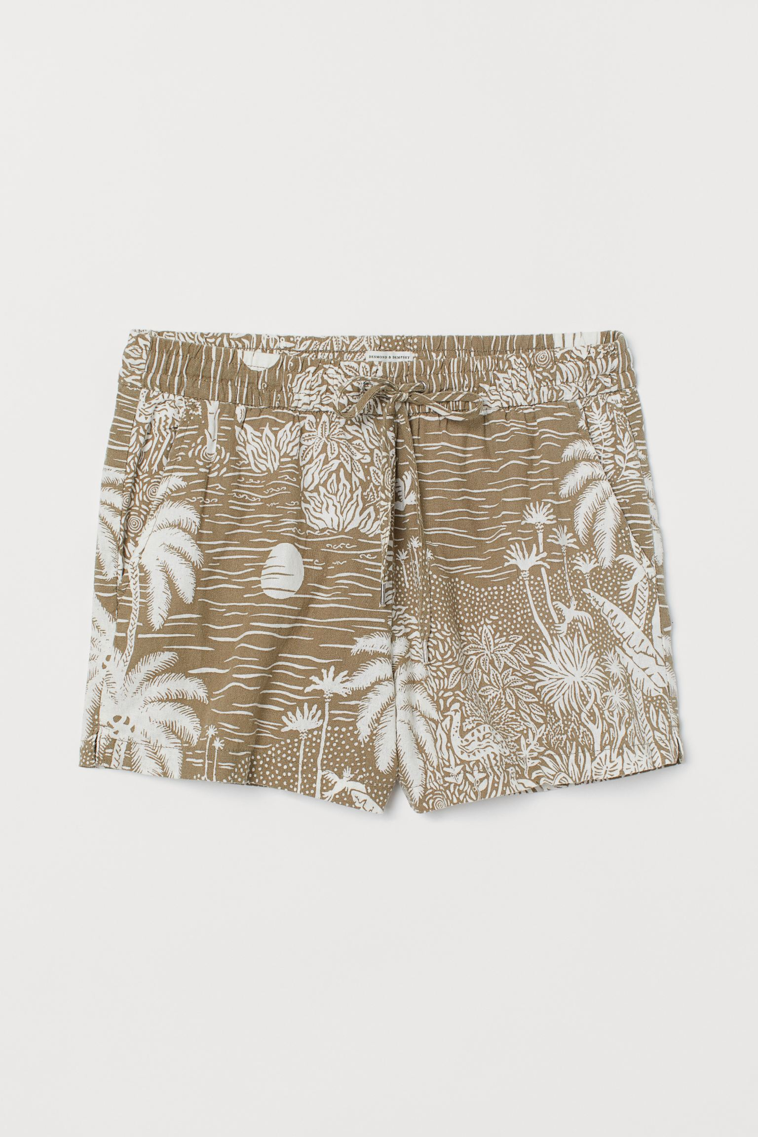 Шорты лен бленд р. 38 Хаки (8668551wer)