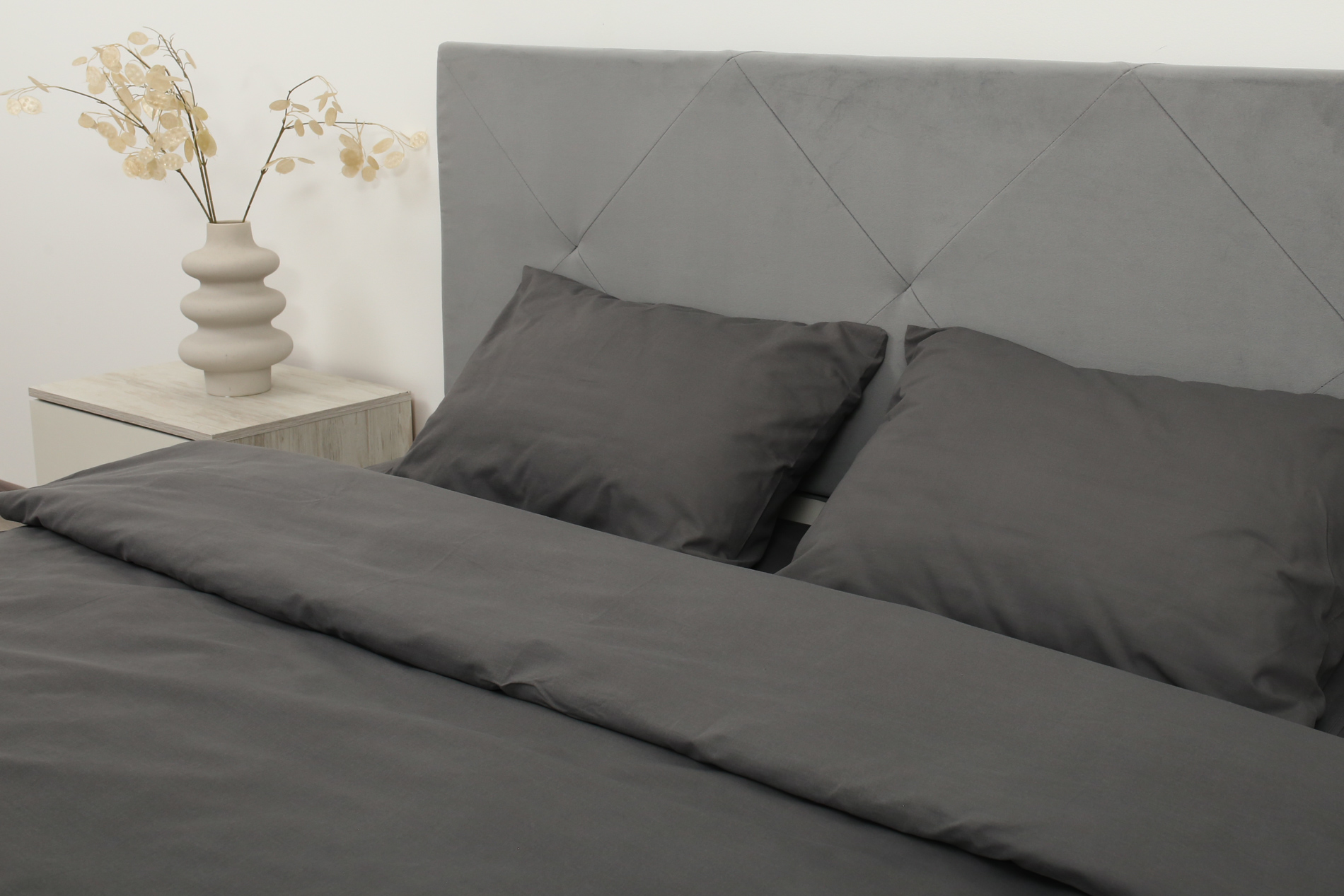 Комплект постельного белья двуспальный Amore GLux-1027 бязь Графитовый (KPB-A2-Glux-1027graphite(70x70)_) - фото 3 Комплект постельного белья двуспальный Amore GLux-1027 бязь Графитовый (KPB-A2-Glux-1027graphite(70x70)_) - фото 3