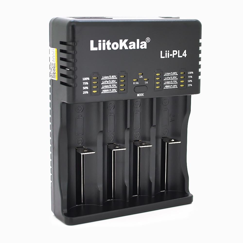 Зарядное устройство для аккумуляторов LiitoKala Lii-PL4 АА/ААА/18650/21700/26650 Li-ion/LiFePO4/Ni-MH/Ni-Cd (19409)