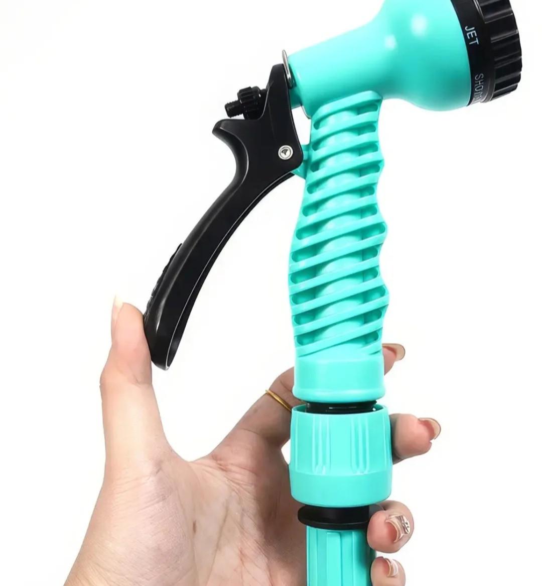 Шланг поливочный растяжной K-50FT с распылителем на 7 режимов 15 м Turquoise (784780629) - фото 5