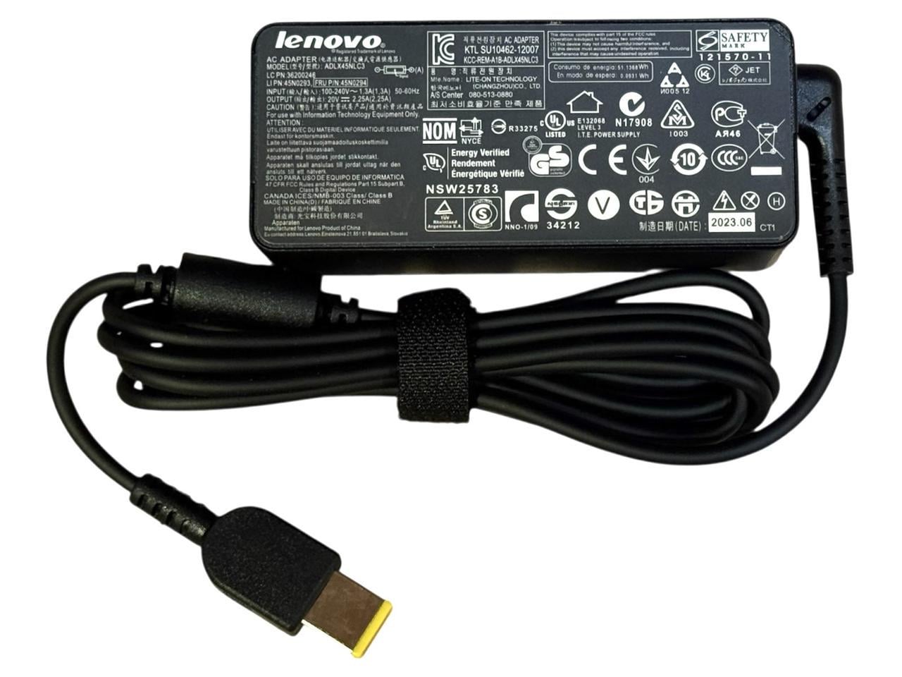 Адаптер для ноутбука Lenovo 20 V/2,25 A/45 W square USB-зарядний пристрій