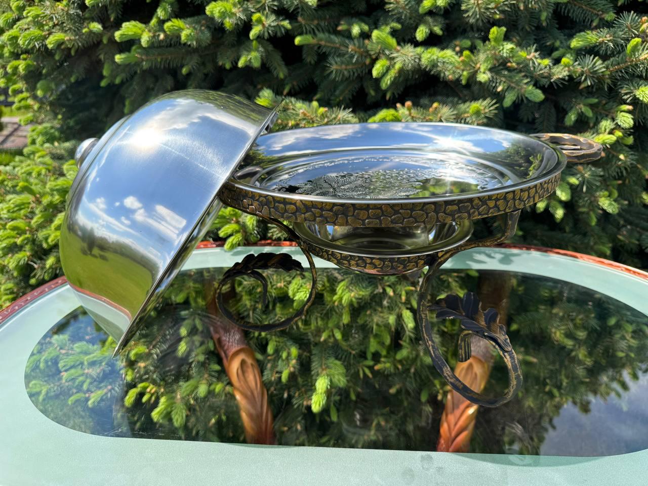 Садж блюдо для подачі шашлику з підігрівом 36 см - фото 2 Садж блюдо для подачі шашлику з підігрівом 36 см - фото 2