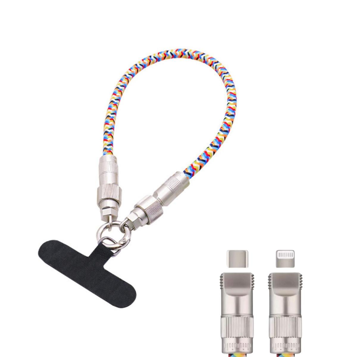 Брелок-кабель для зарядки телефона ChargingCable Type-C - Lighting Разноцветный (2232)