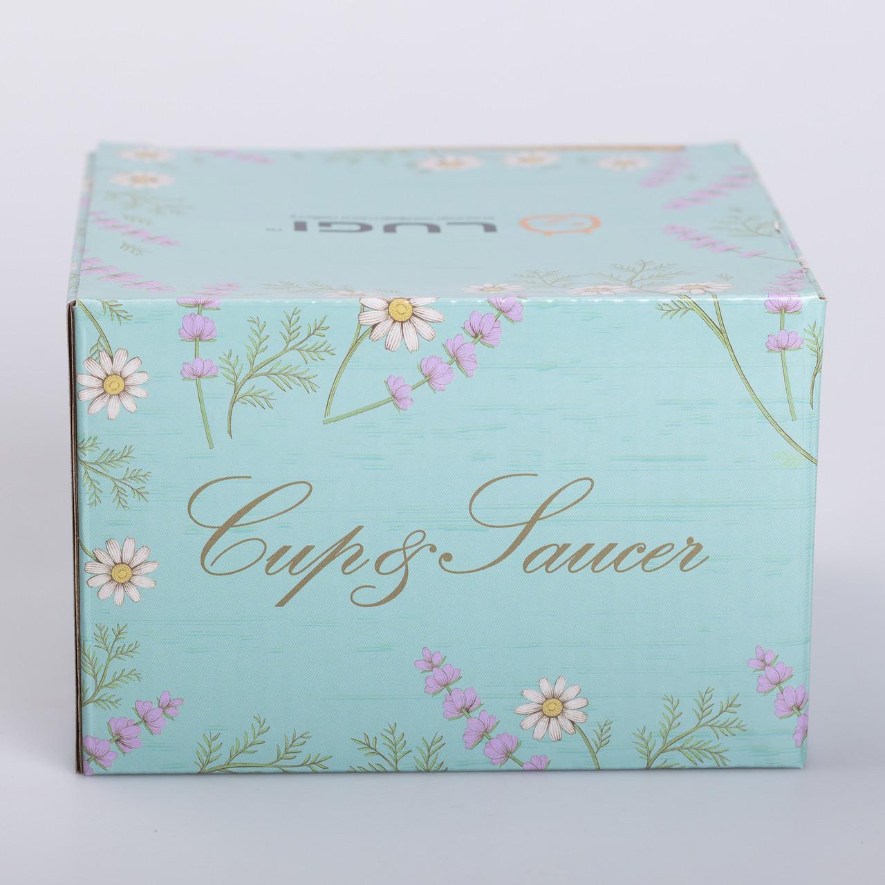 Чашка з блюдцем керамічна для чаю та кави 250 мл Жовтий (5757) - фото 9 Чашка з блюдцем керамічна для чаю та кави 250 мл Жовтий (5757) - фото 9