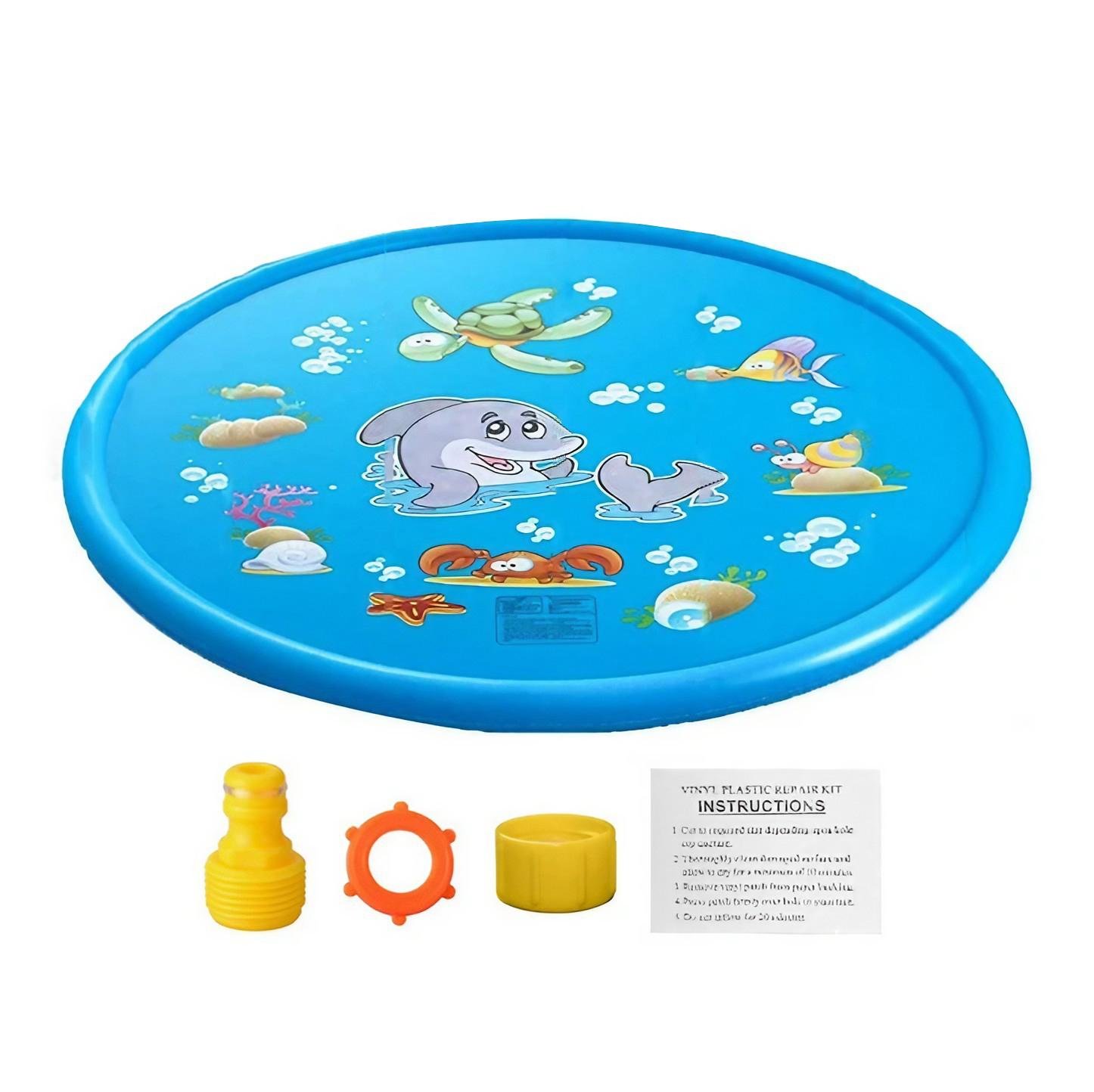 Килимок-фонтан для дітей і немовлят водний 100 см (DTCHKL-BLU-0842)