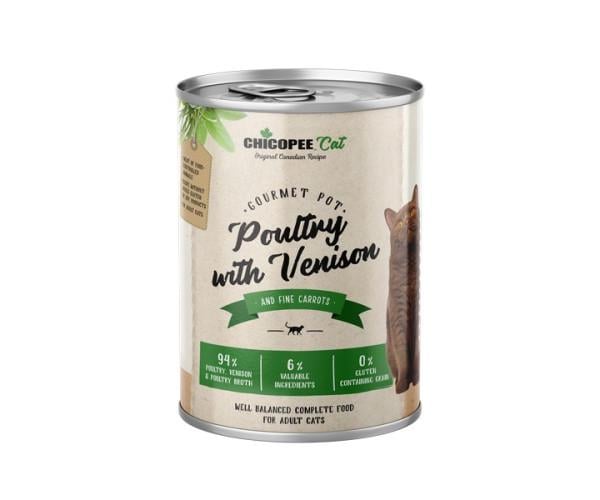 Консерви для котів Chicopee Cat Gourmet pot Poultry Venison 0,4 кг