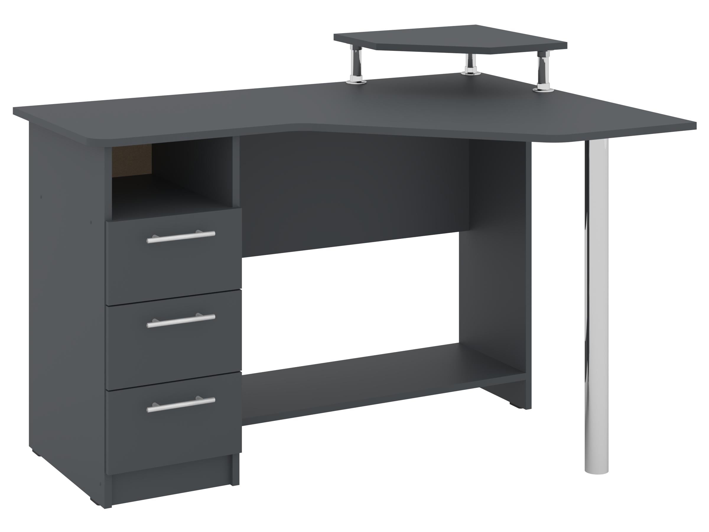 Письменный стол PEHOTIN Орфей 120х88х75/89 см Антрацит (PN-101554)
