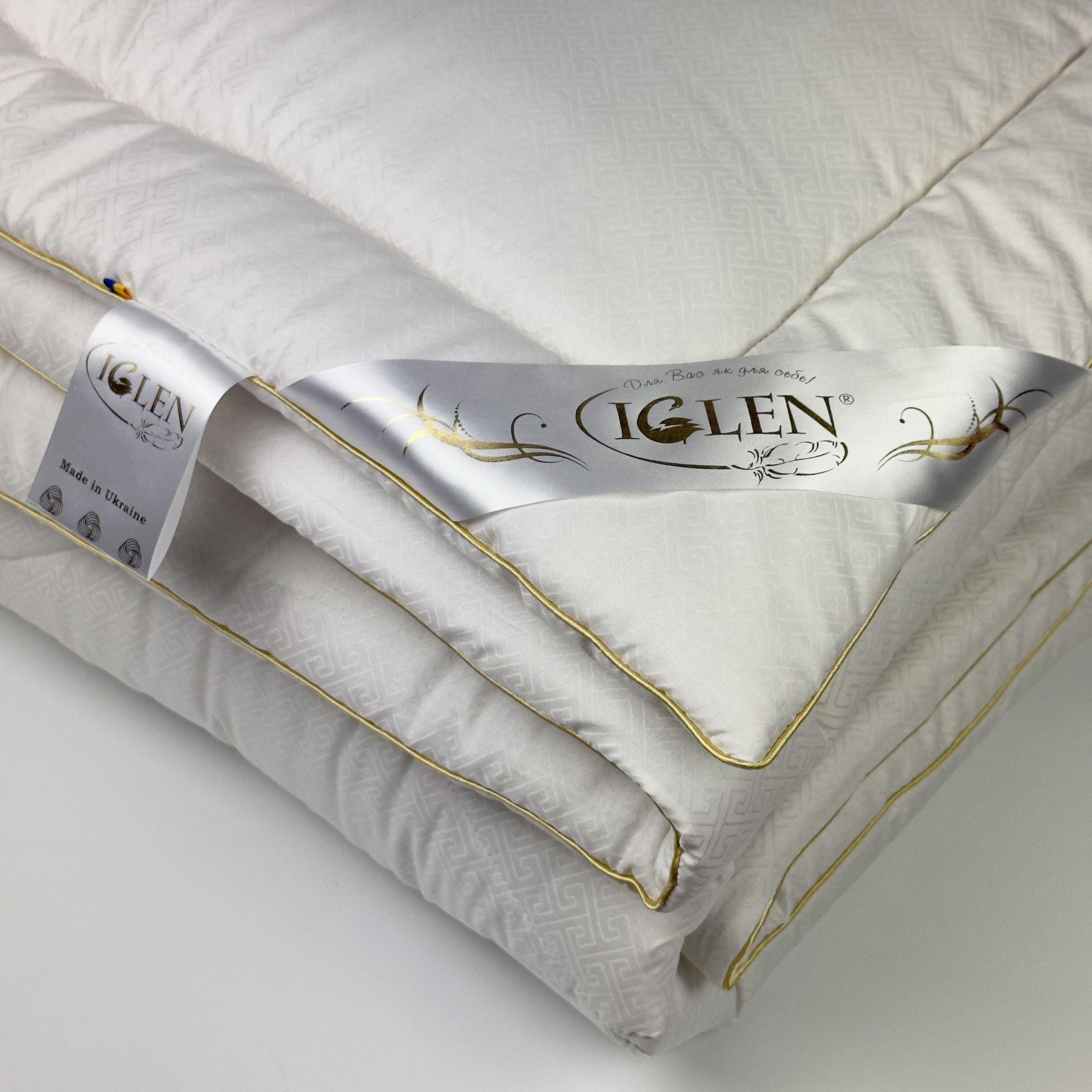 Одеяло демисезонное из овечьей шерсти IGLEN в жаккардовом дамаске 172x205 см (17220551) - фото 2