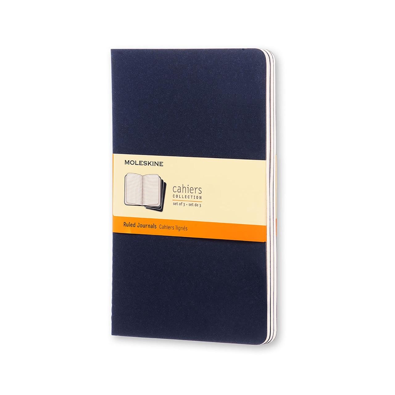 Блокнот Moleskine Cahier средний 80 страниц линейка 13х21 см Синий