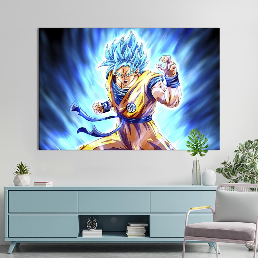 Настенный декор картина на холсте для интерьера Son Goku 80x54 см (708-1)