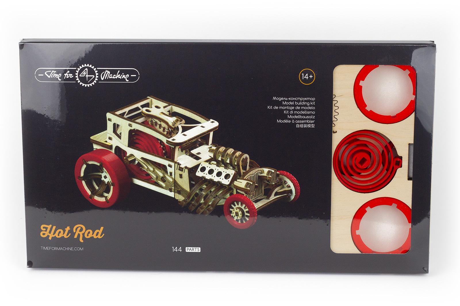 Конструктор механічний 3D Time for Machine Hot Rod автомобіль Червоний (T4M380303RED) - фото 10