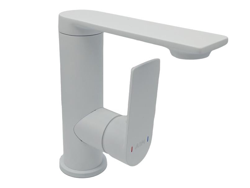 Смеситель для умывальника AIM DG01114 Frosted white