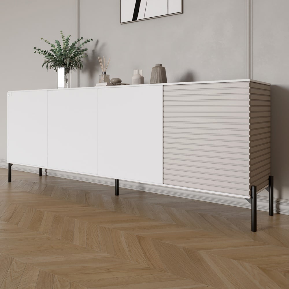 Комод Lion Грей 204x38x76,5 см Нимфея Альба/Кашемир (LION-042632)