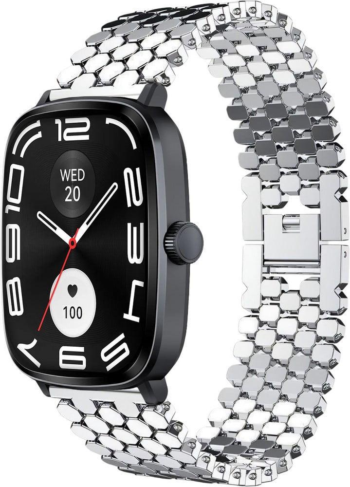 Браслет металлический Scaly для Haylou RS5 LS19 Silver (40893-59)