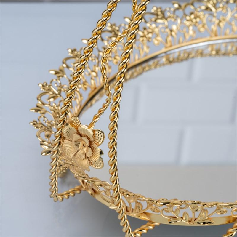 Ваза для цукерок Zeyve металева з дзеркальною підставою 34х30 см Золотий (D05A) - фото 2 Ваза для цукерок Zeyve металева з дзеркальною підставою 34х30 см Золотий (D05A) - фото 2