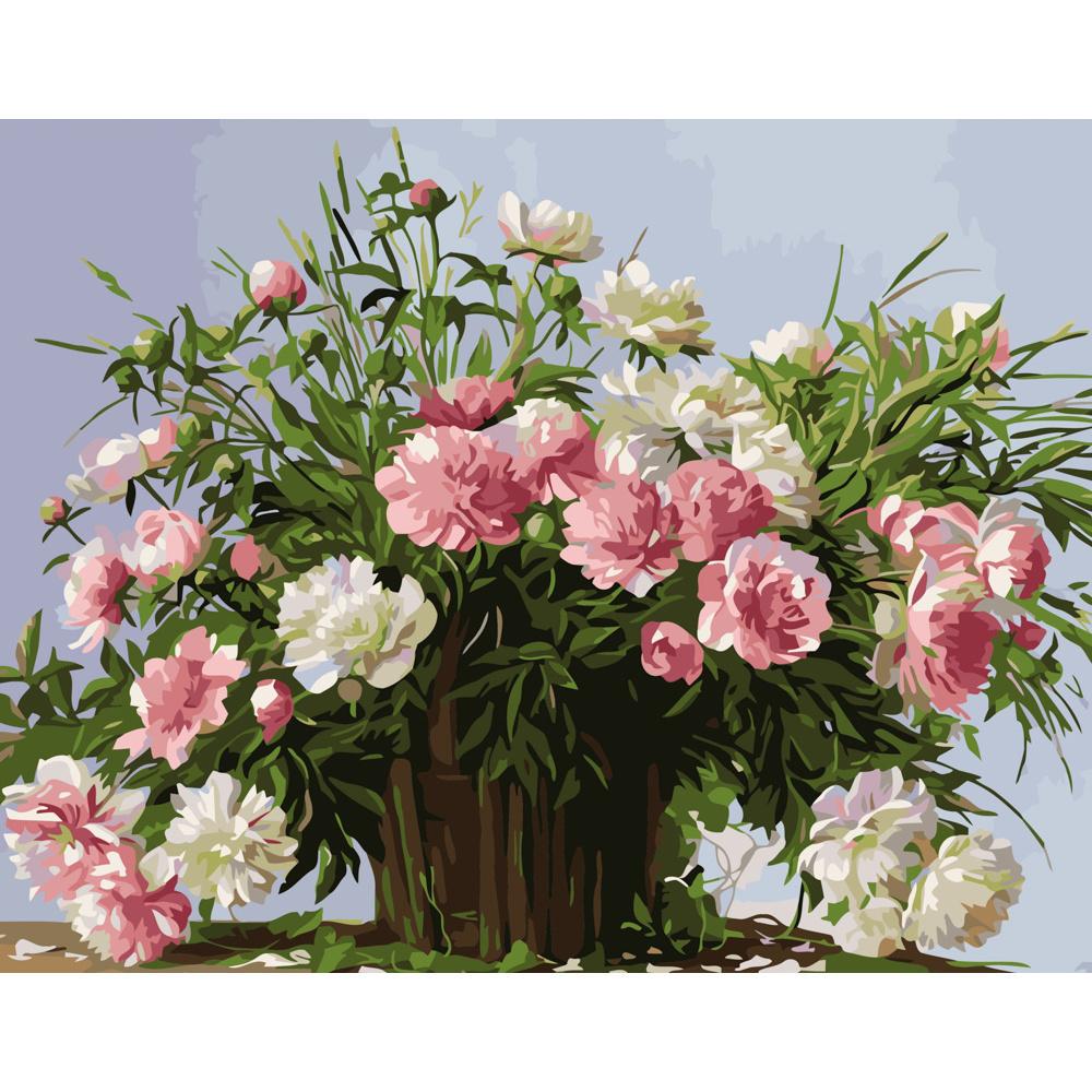 Картина по номерам Strateg Премиум Очаровательный букет 40x50 см (GS155)