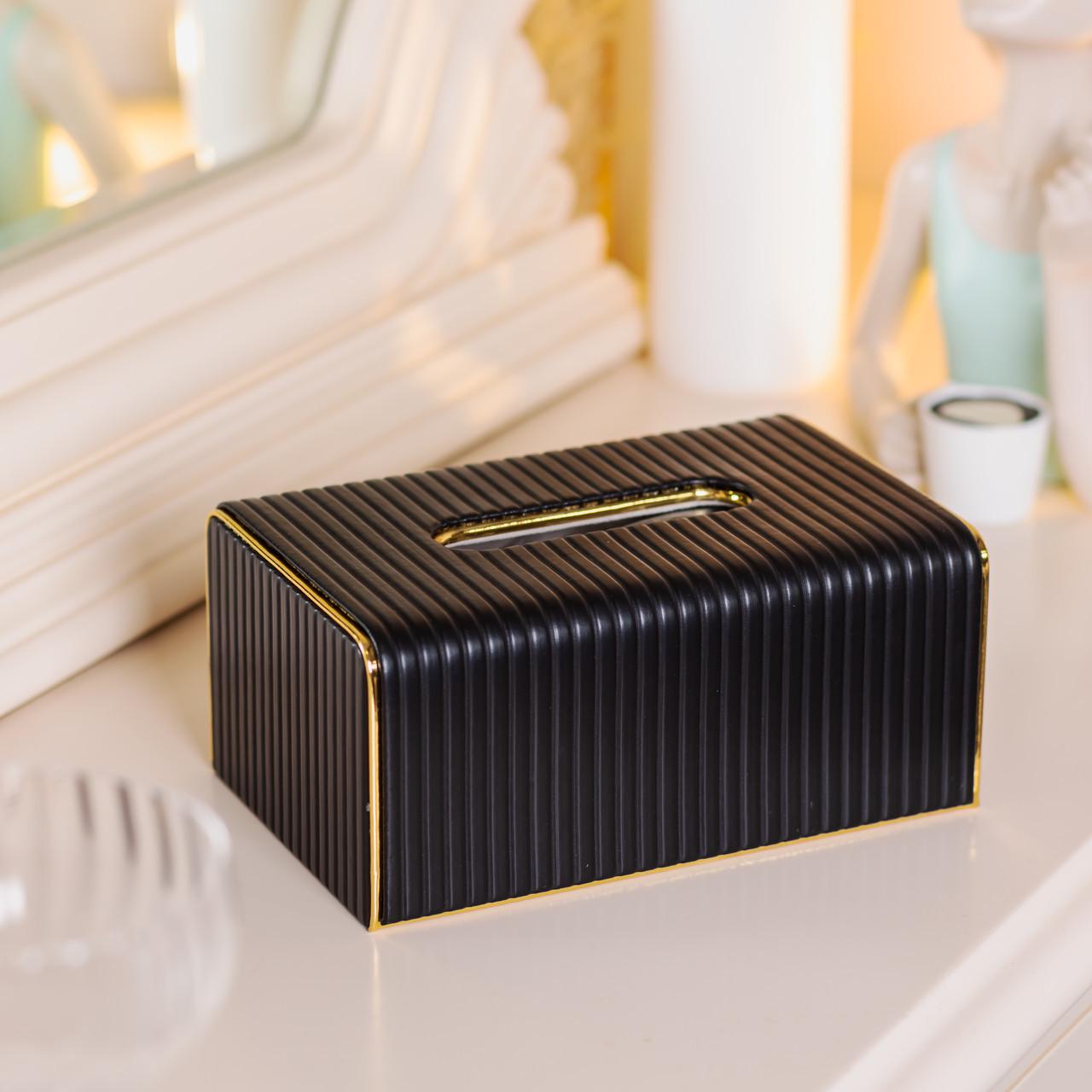 Серветниця з екошкіри прямокутна HP-3-203B 21,5х13х9 см Чорний (A-033502) - фото 5 Серветниця з екошкіри прямокутна HP-3-203B 21,5х13х9 см Чорний (A-033502) - фото 5