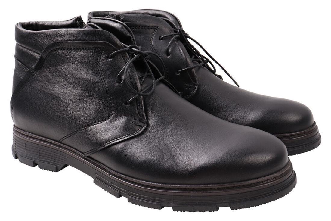 Ботинки мужские Vadrus из кожи на низком ходу на шнуровке р. 43 Черный (191-9/21ZHC)