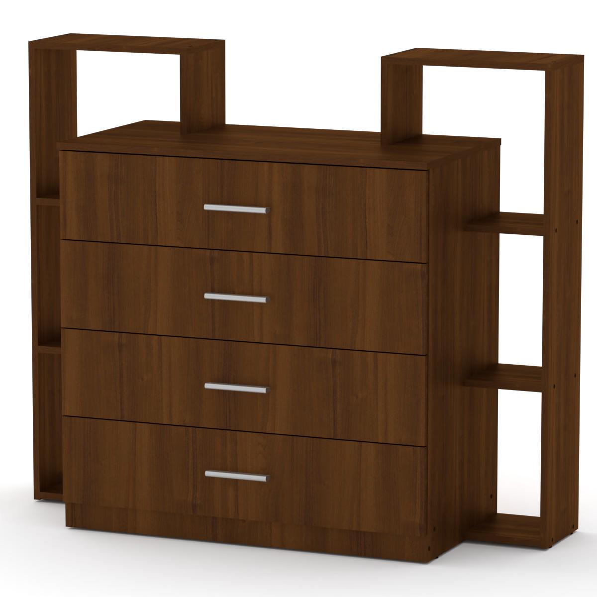 Комод 4 ящики МебліКо 4-2 130х47х110 см Горіх (k-1134-6)