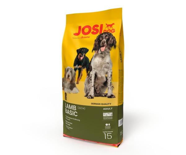 Корм сухой JOSIDOG LAMB BASIC 22/14 на основе мяса ягненка для взрослых собак 15 кг