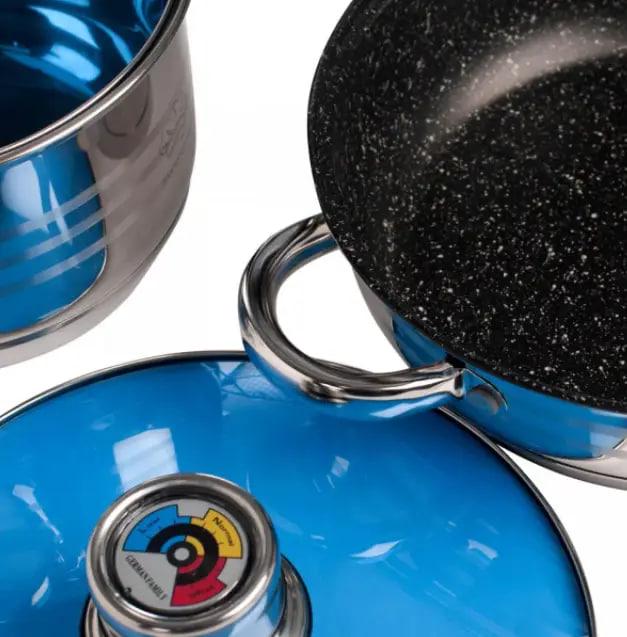 Набор посуды German Family из нержавеющей стали 21 пр. (1235) - фото 5 Набор посуды German Family из нержавеющей стали 21 пр. (1235) - фото 5