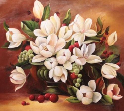Алмазная мозаика Цвет магнолий 50x45 см (DM.053)