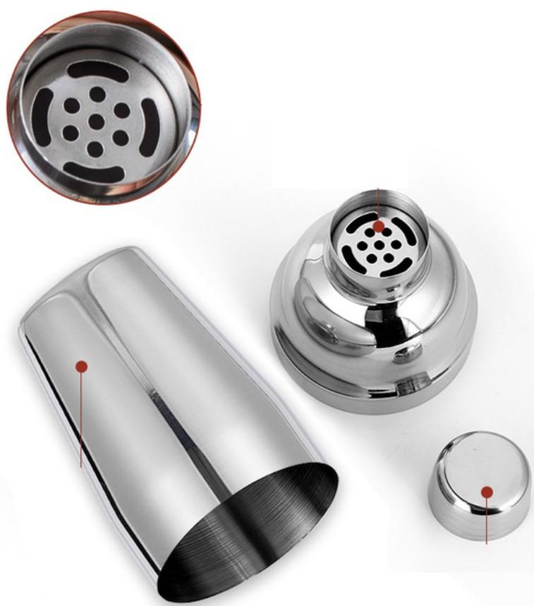 Барний шейкер для коктейлів Класичний нержавіюча сталь 350 мл Сріблястий (183) - фото 5