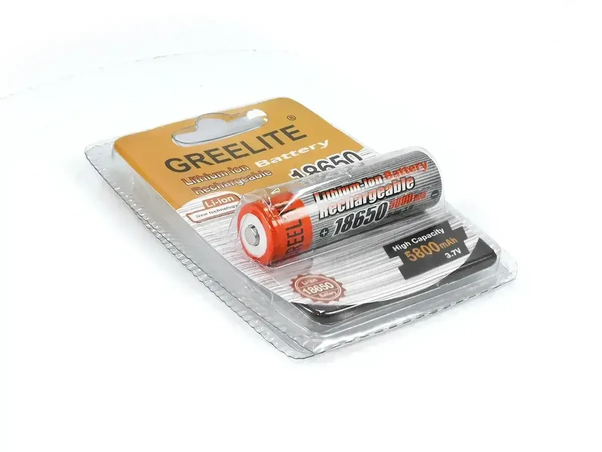 Аккумулятор литиевый GREELITE Li-Ion BATTERY 18650 blister 5800mah (5401)