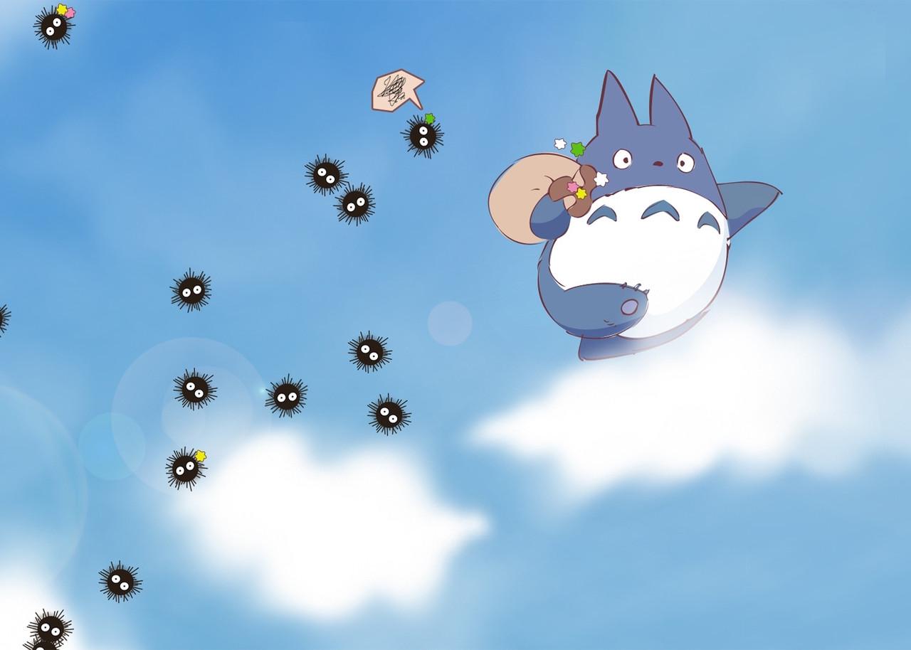 Картина постер Gee! My Neighbor Totoro Мой сосед Тоторо маленький 60x40 см NT 09.045