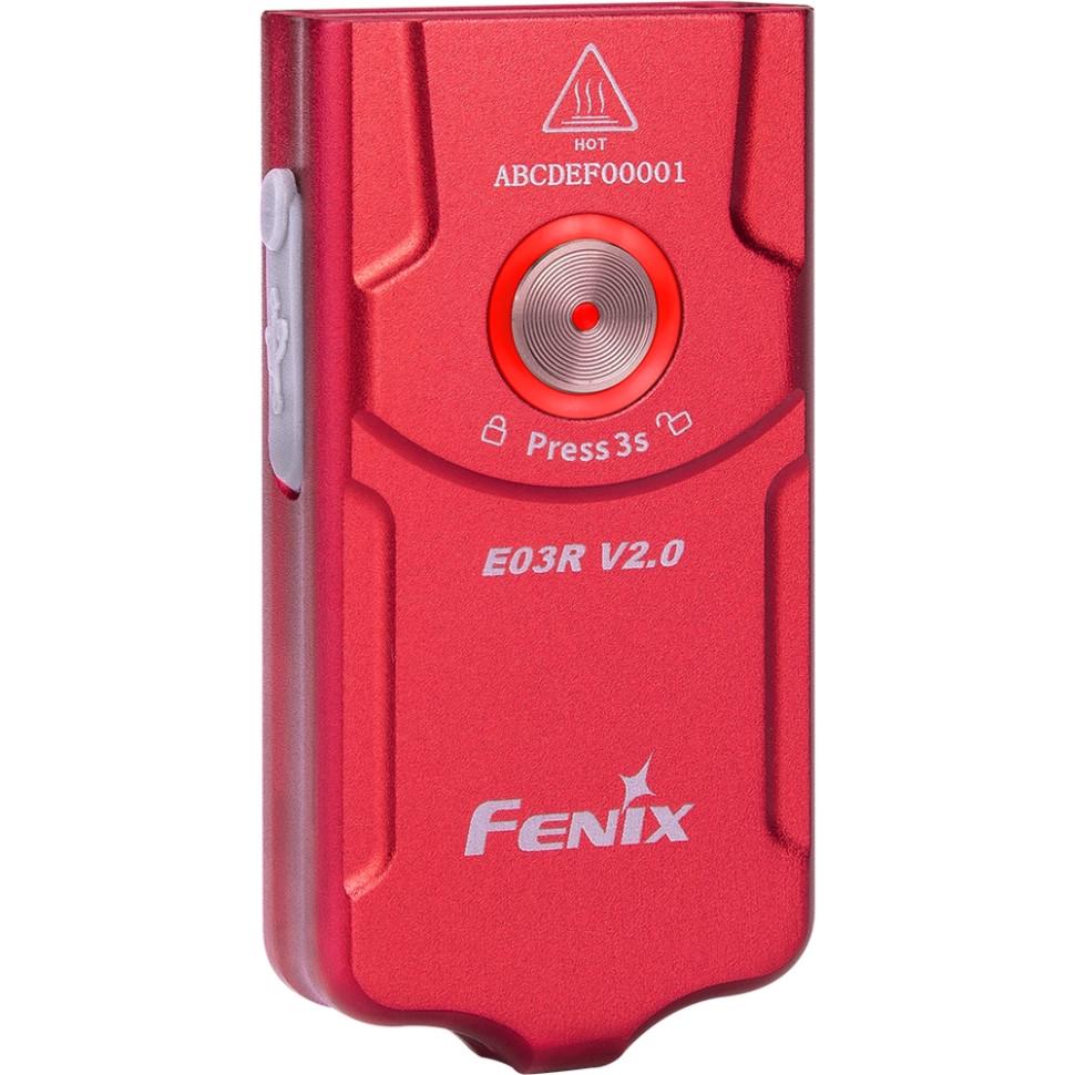 Ручний ліхтарик на брелок Fenix E03R V2.0 Red E03RV20 Red (ff4b4344) - фото 3