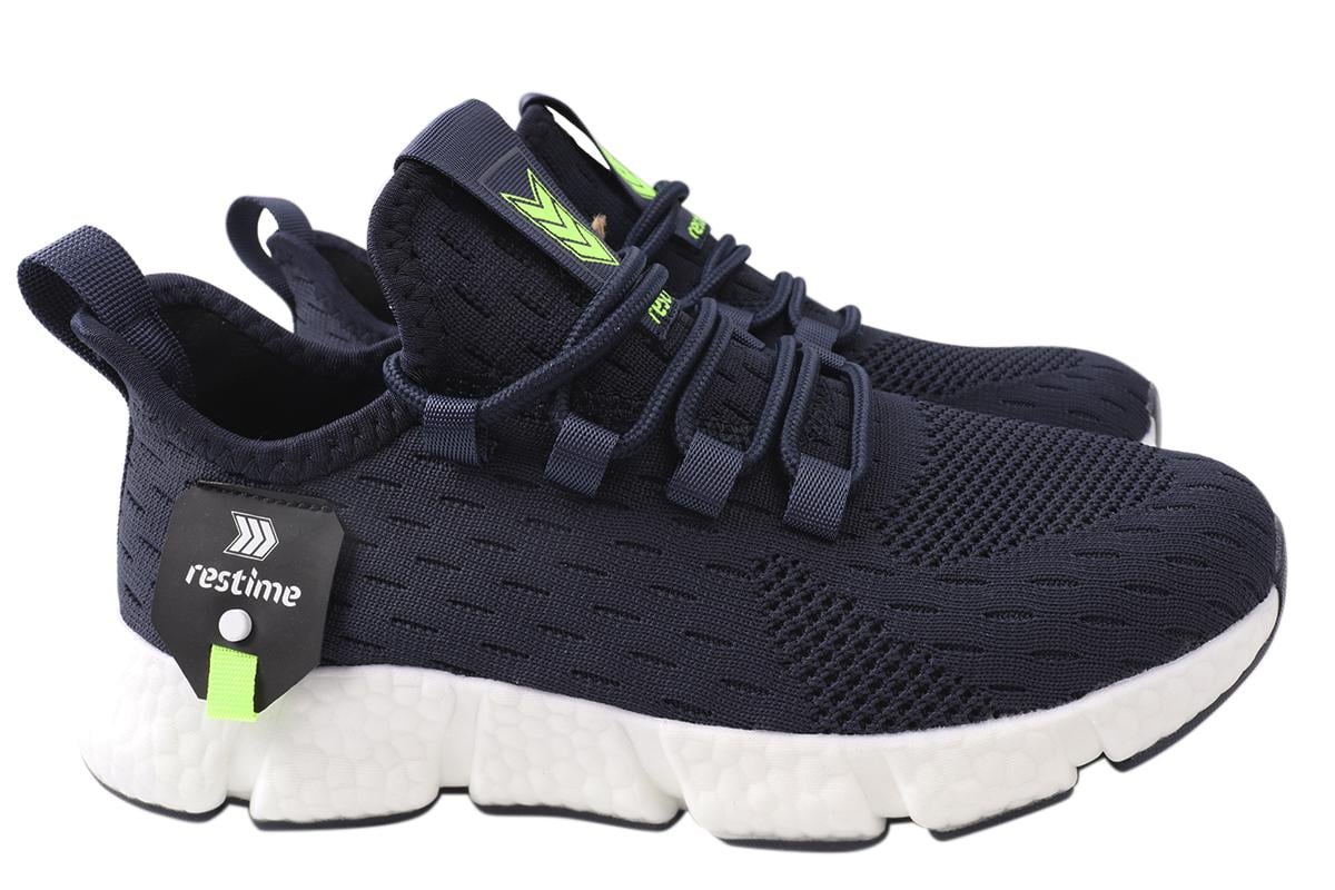 Кросівки чоловічі Restime з текстилю на низькому ходу на шнурівці р. 39 Синій (158-21LK)