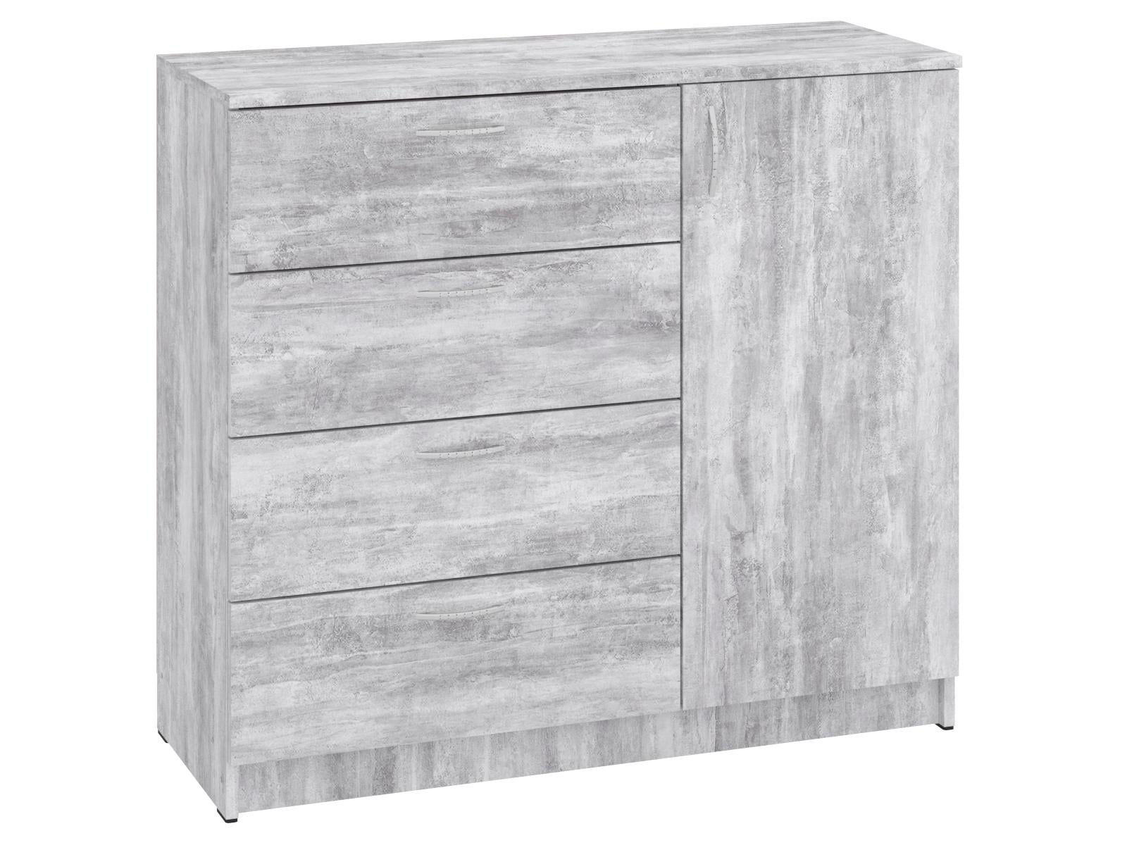 Комод с ящиками PEHOTIN К-4+1 ДСП 100х38х90 см Бетон (PN-100573) Комод с ящиками PEHOTIN К-4+1 ДСП 100х38х90 см Бетон (PN-100573)