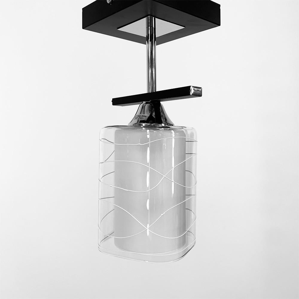 Люстра стельова на 1 плафон Чорний (126/1 P BK)