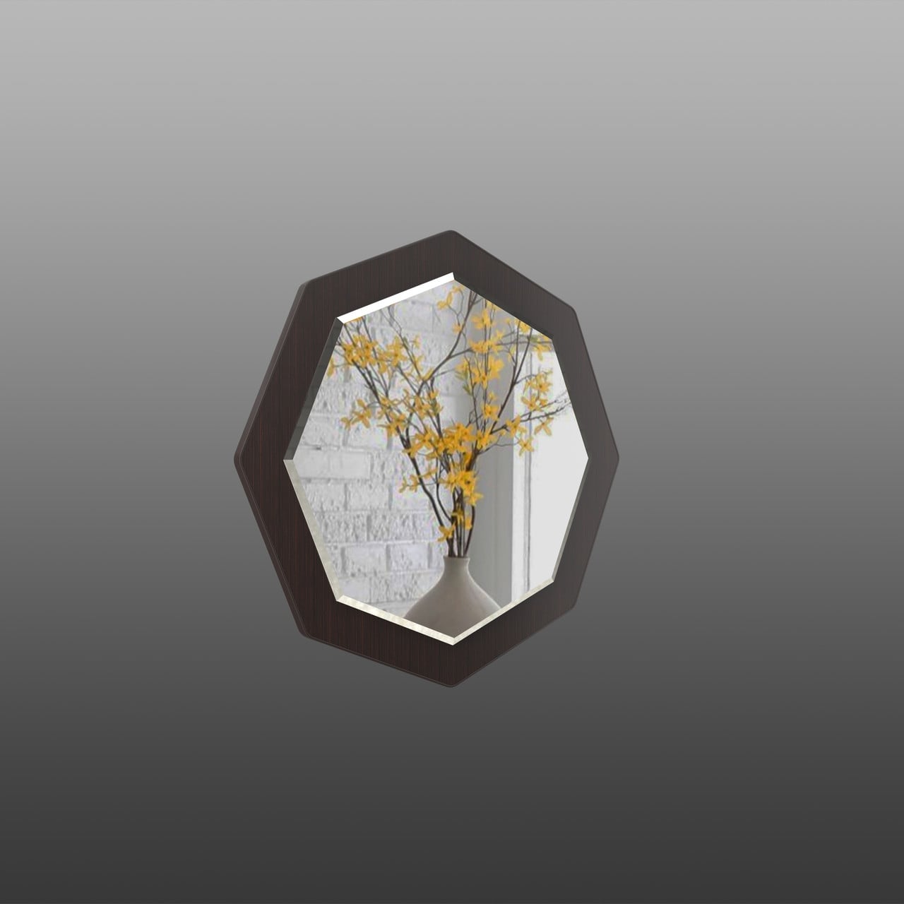 Зеркало настенное с фацетом восьмиугольное Art-Com 600 мм Венге магия (Z1 венге) Зеркало настенное с фацетом восьмиугольное Art-Com 600 мм Венге магия (Z1 венге)